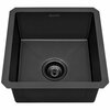 Ruvati 15-inch Gunmetal Black Stainless Steel Undermount Bar Prep 16 Gauge Kitchen Sink RVH7015BL